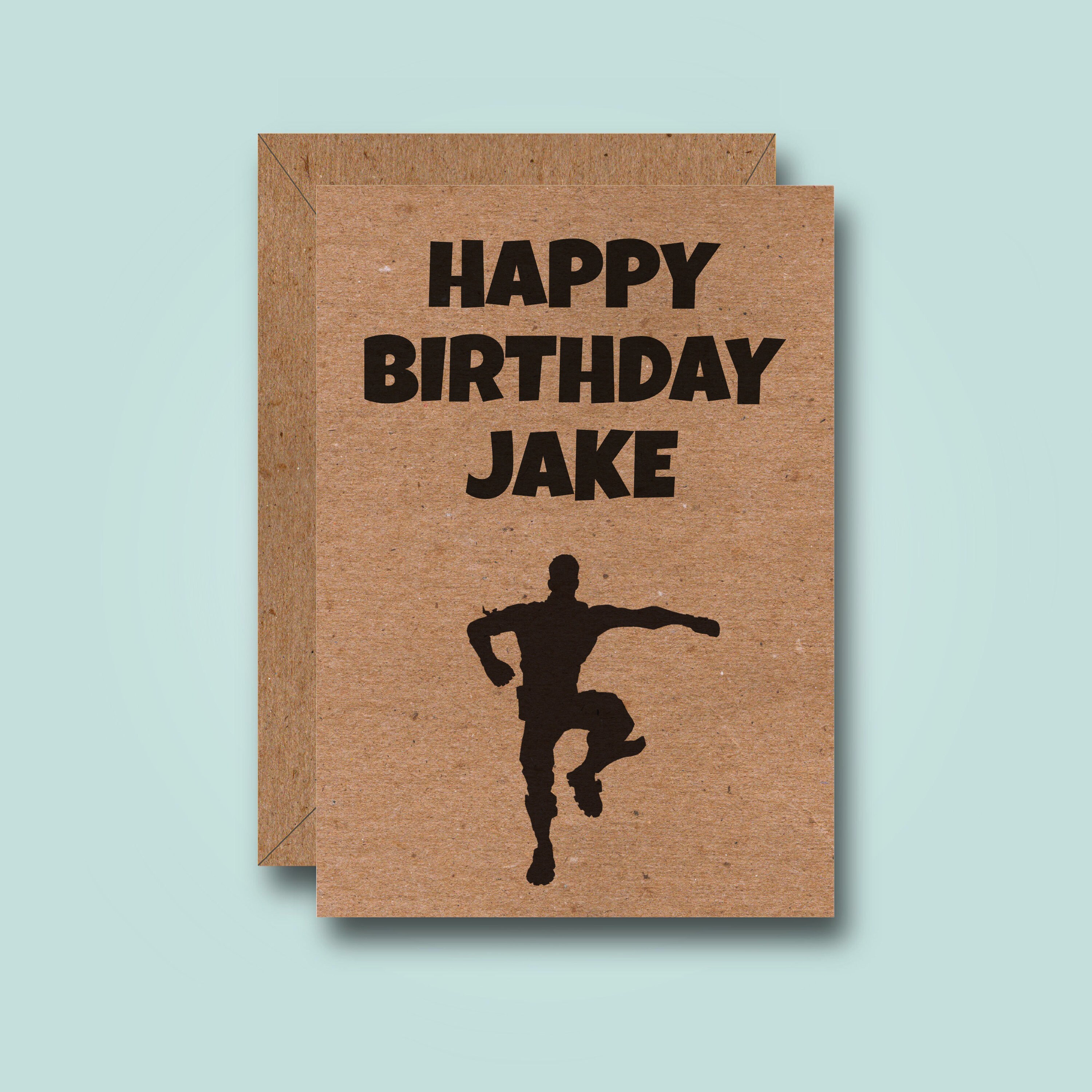Fortnite Dance Custom Birthday Card Funny Personalised Etsy - 50